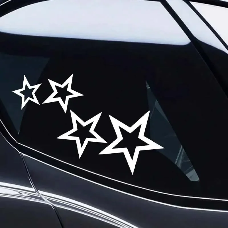 Five-pointed Star Car Sticker Universal Waterproof Vinyl Decal For Auto Window Body Motorcycle DIY Styling Decor Accessory