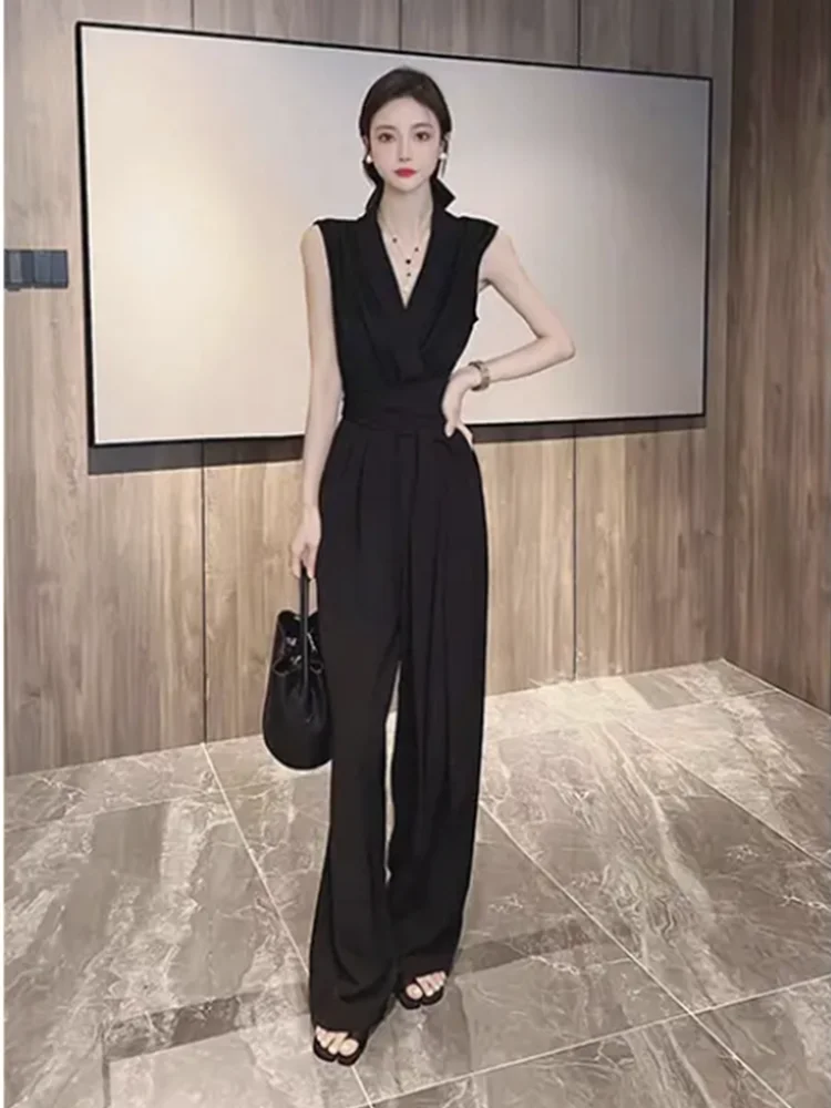 

Женский костюм: брюки с высокой талией, облегающие, летние, с V-образным вырезом, широкие, струящиеся, длинные, для офиса