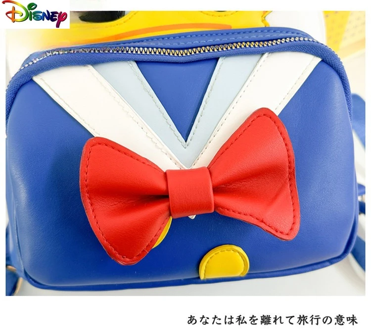 Disney Fashion High Quality PU Large Capacity Backpack Student Cute Cartoon Stitch Versatile Backpack