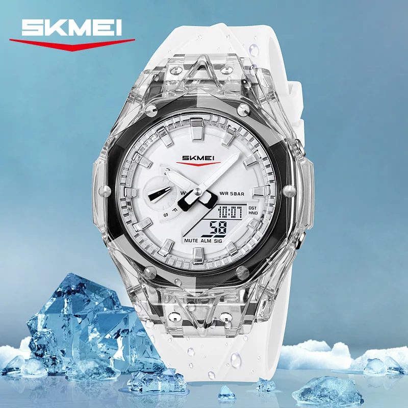 SKMEI 2411 Electronic Watch Fashion Sport Men's Wristwatch Daylight Saving Time Countdown Digital Watch Waterproof 5Alarm Clock
