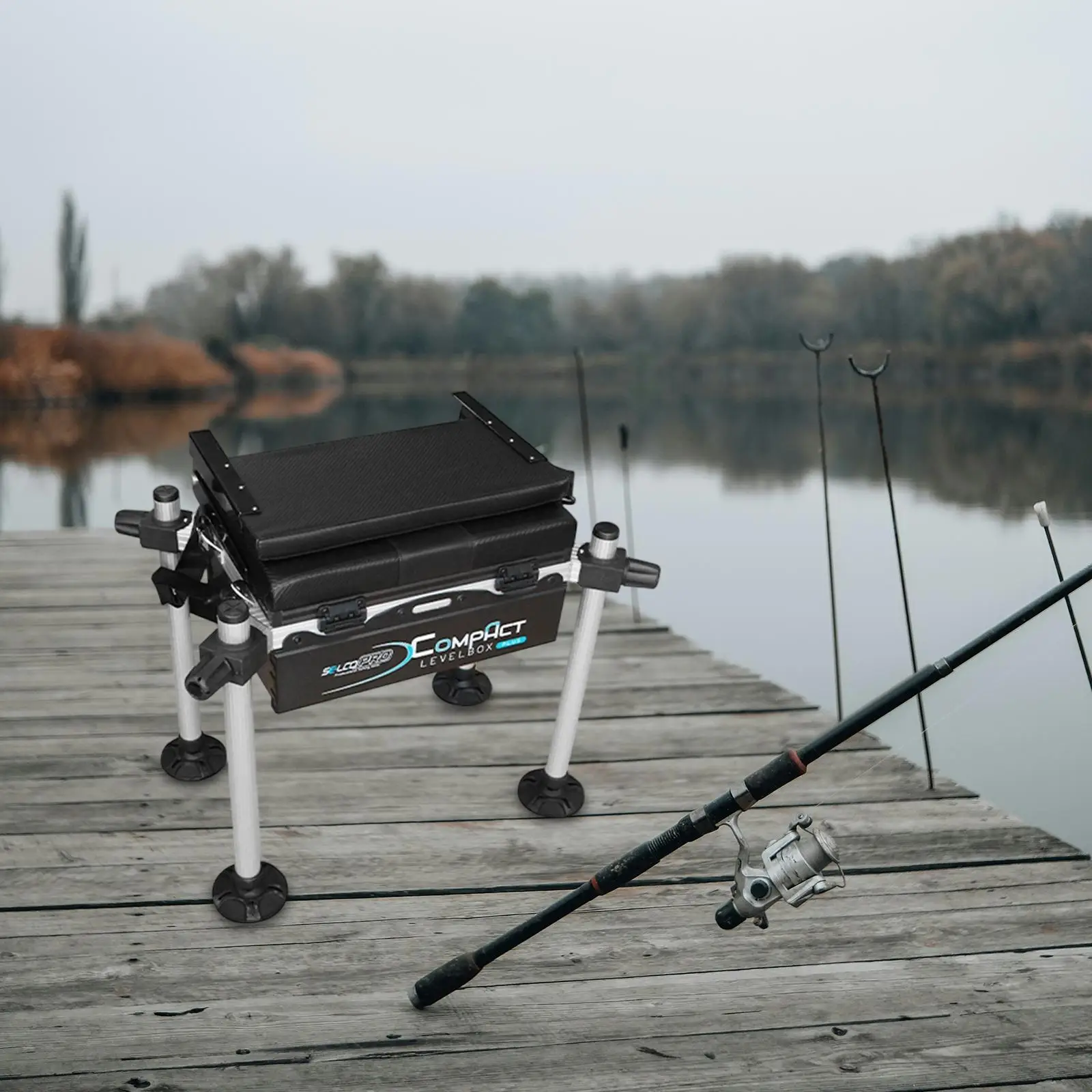 كرسي صيد مريح ومسند ظهر قابل للطي للتخييم في الهواء الطلق