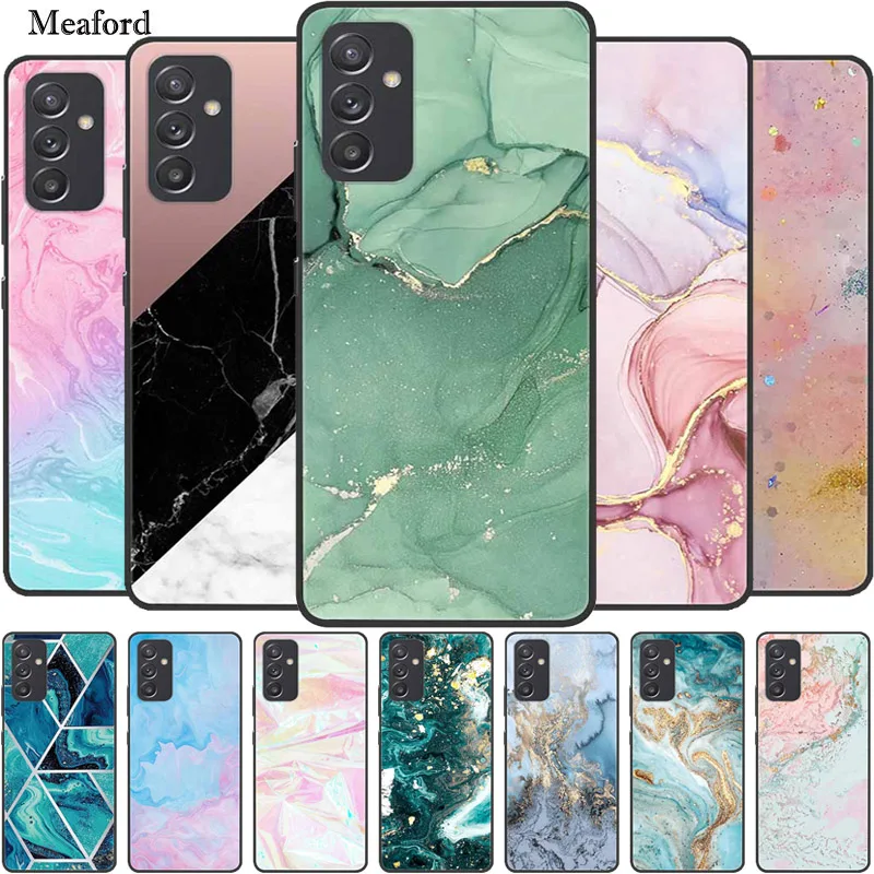 Case For Samsung Galaxy M23 Marble Silicone Back Cover For Samsung M23 5G  TPU Soft PhoneFunda Shockproof SM-M236B Bumper Coque