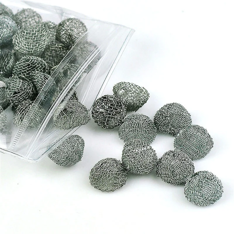 20pcs/set bong Pipe Filter 15/20mm Screen silver Mesh tobacco herb metal For Crystal hookah shisha smoking accessory combustion