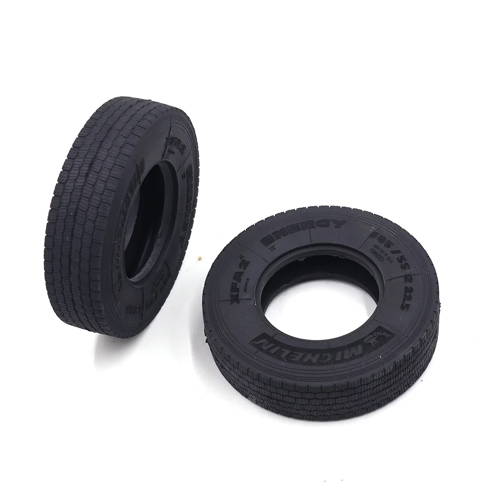 2Pcs 고무 장난감 타이어 와이드/좁은 바퀴 1/14 Tamiya RC 트럭 Scania 770S R620 Actros 3363 Volvo MAN TGX LESU 자동차 Diy 부품