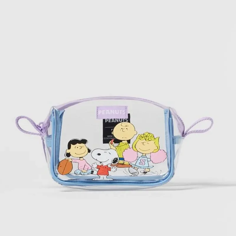 Snoopy Transparent Waterproof Cosmetic Bag Cartoon Anime Travel Toiletry Pouch Cute Swimming Supplies Outdoor Female Makeup Bag