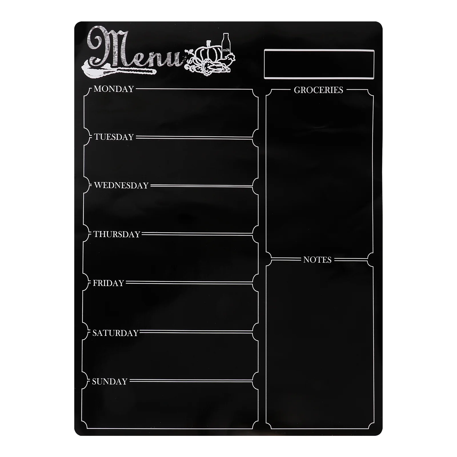 Refrigerator Blackboard Stickers Diet Meal Calendar Magnetic Menu Notepad Planner Notebook