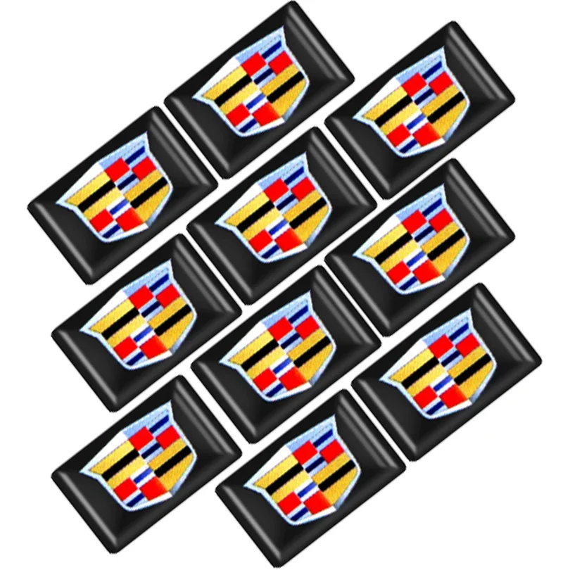 Overzicht van 10 stuks Cadillac mini gel stickers