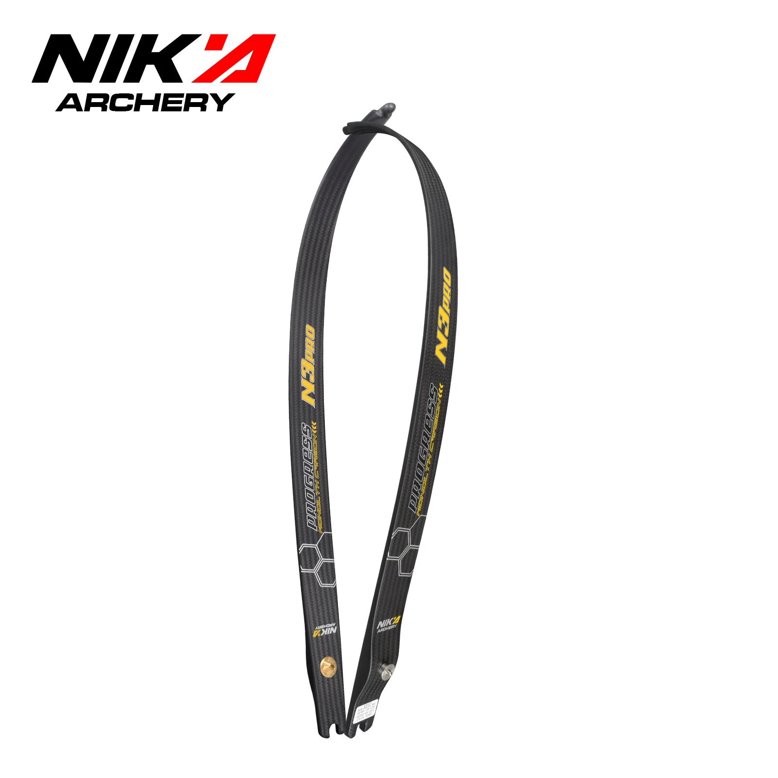 66in 68in 70in Archery Recurve Bow Limbs Nika N3 Pro High Modulus Carbon ILF interface Matte black 1pair