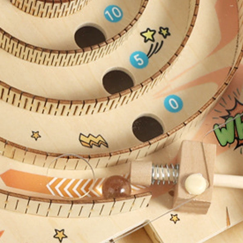 เด็กการศึกษาไม้ลูกกลิ้งหินอ่อนของเล่นเขาวงกตพร้อมส่วนประกอบที่ถอดออกได้ A2UB