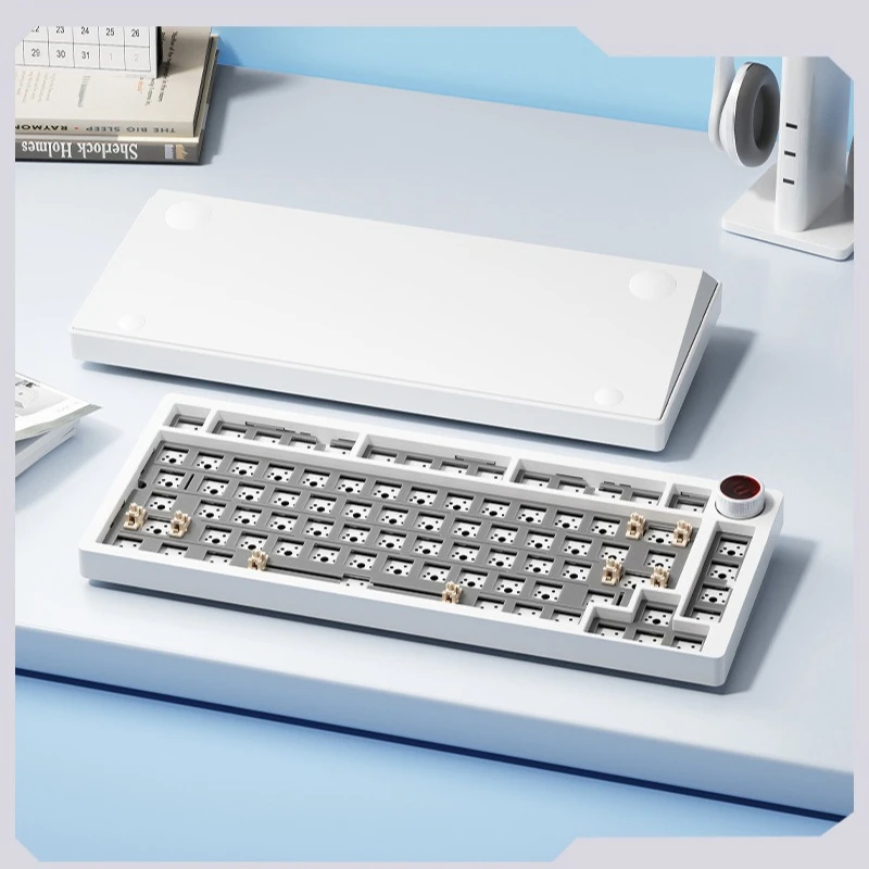 

Attackfox YK820 Алюминиевый комплект механической клавиатуры 82-клавишная прокладка Bluetooth Беспроводная RGB горячая замена геймерская игровая клавиатура с ЧПУ на заказ