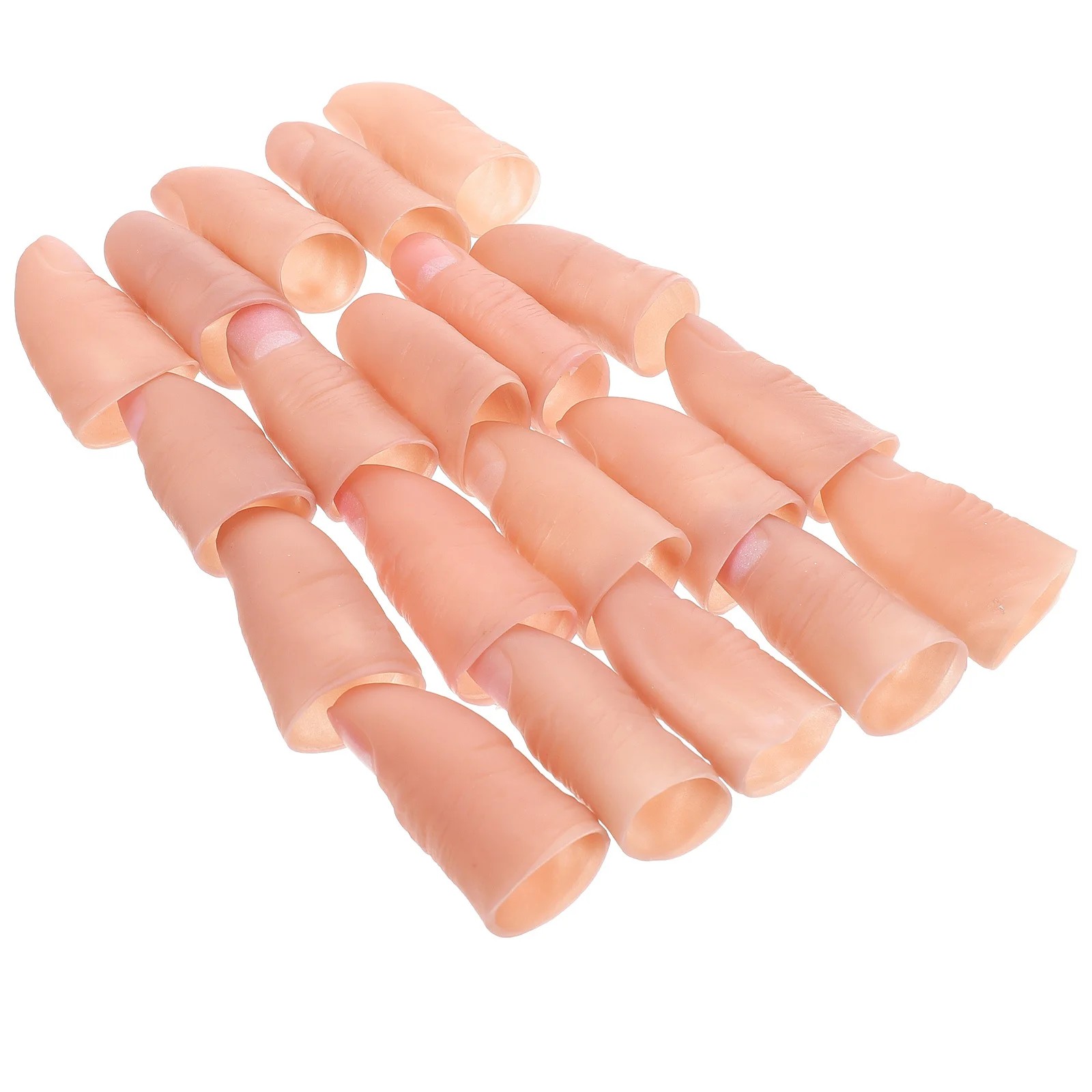 

20Pcs Fake Finger Thumb Tips Durable Magician Covers Prank Props Simulation Finger Cot for Stage Show Magician Tricks