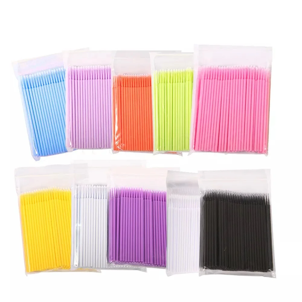 

100 шт., одноразовые стоматологические микрокисти, насадки-аппликаторы, инструменты для удлинения зубной микрокисти, аппликатор для макияжа, материалы для стоматолога