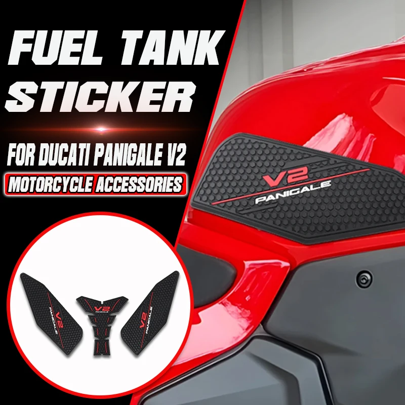 

Motorcycle Accessories Tank Pads Rubber Gas Tank Decoration Protection Thicken Decals Stickers For Ducati Panigale V2 V2S 2025-