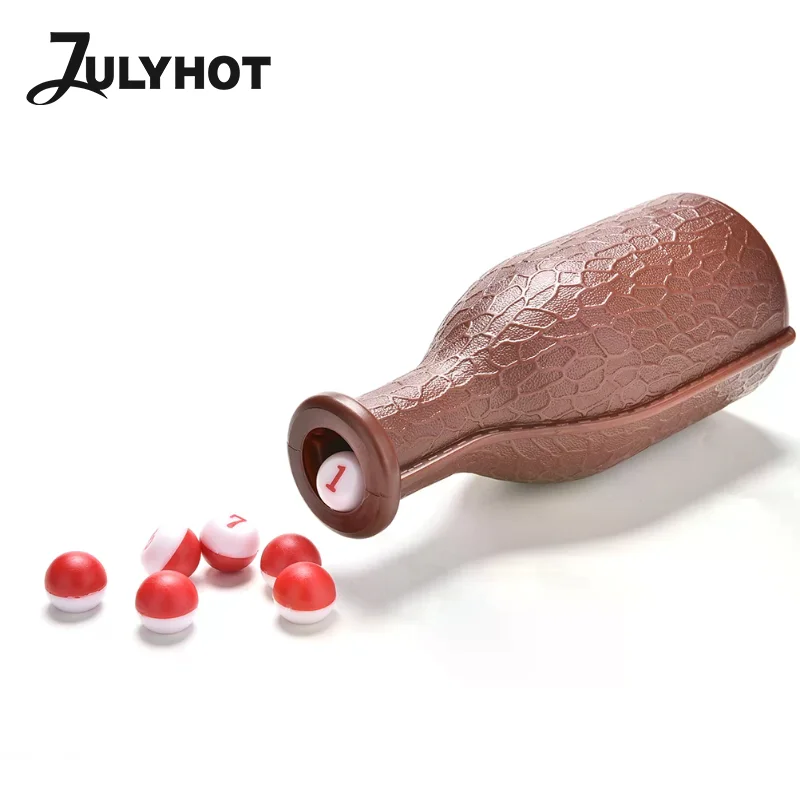 1 Set Pocket Billiards Game Kelly Pool Shaker Bottle With 16 Numbered Tally Balls Peas