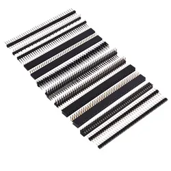 10PCS Pitch 2.54mm 1x40Pin 2x40Pin 80Pin Female Male Header Strip Single Double Row Right Angle SMT SMD Round Straight Connector