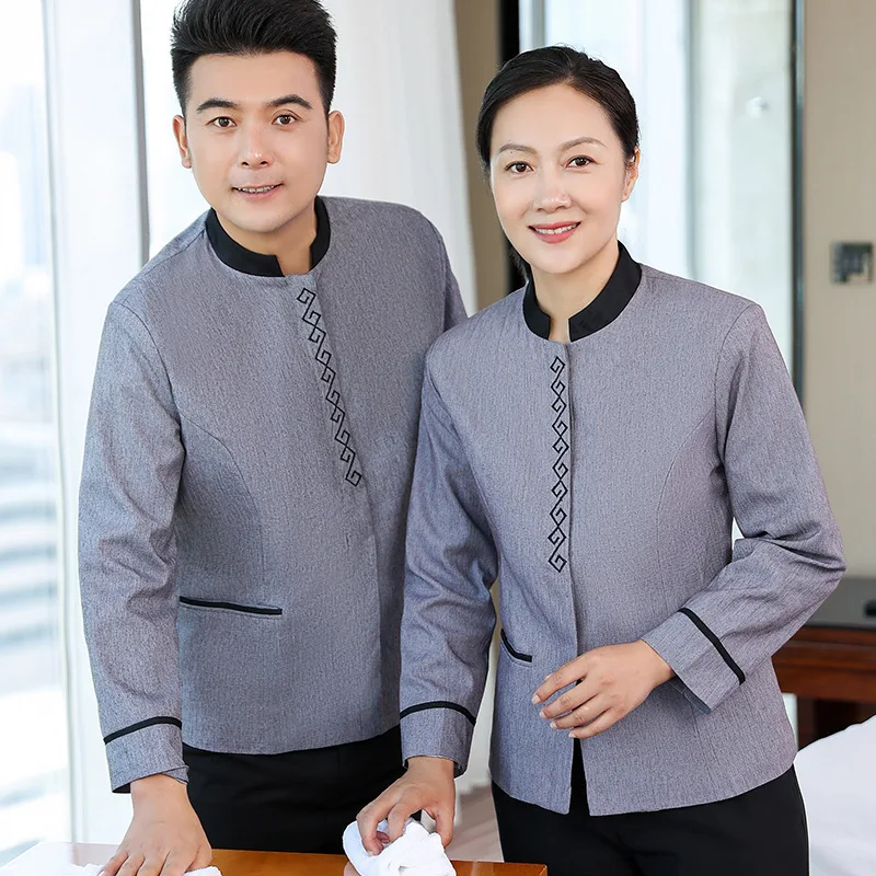 

Cleaning Work Clothes Long-Sleeved Women's Hotel Guest Room Hotel Waiter Workwear Property PA Cleaning Service Uniform Autumn an