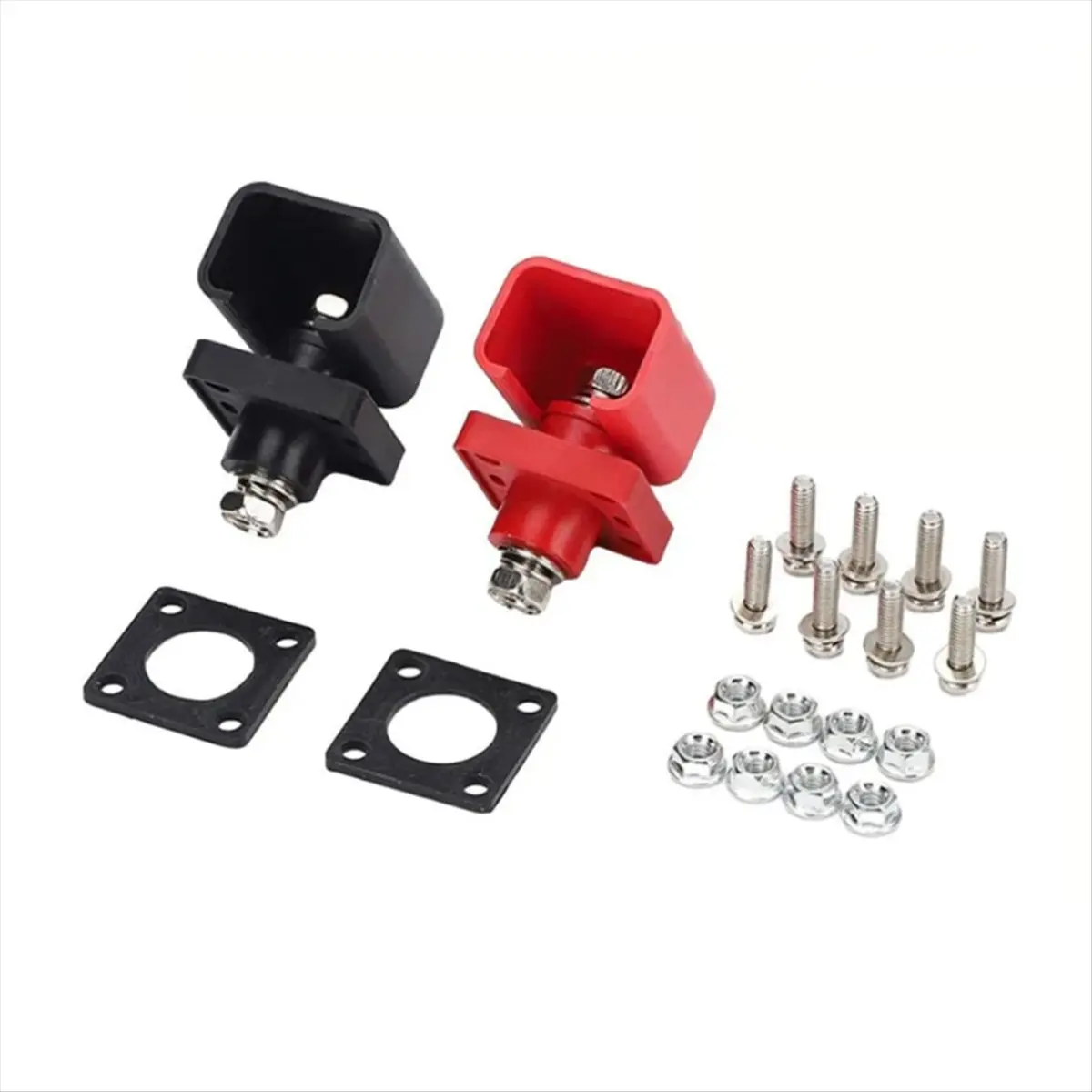 ABFS 2Pcs 300A Copper Lithium Battery Terminal Connector Storage Terminal Battery Connector Adapter Through Wall