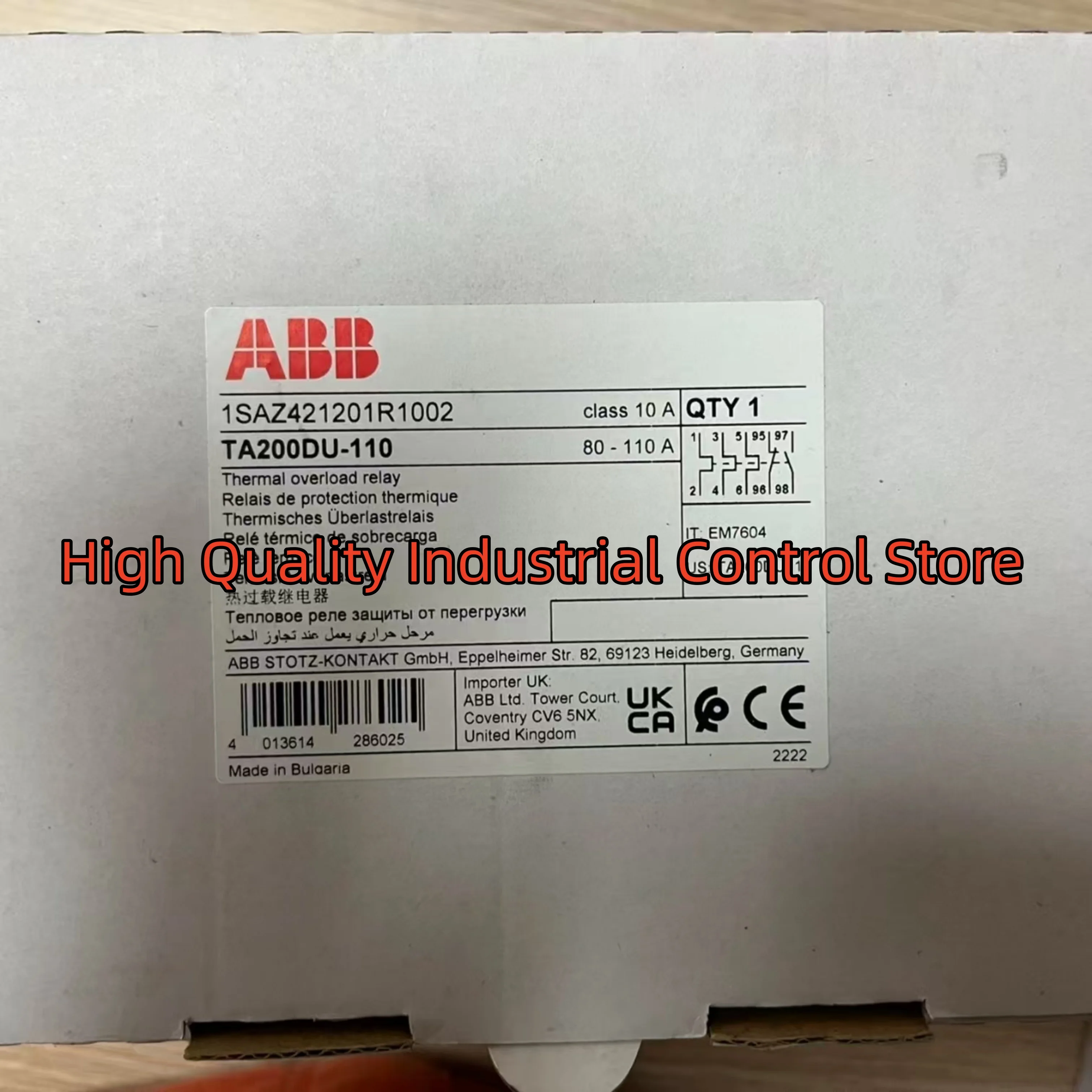 

TA200DU-110 1SAZ421201R1002 relay TAL30-30-10 17-32VDC New original