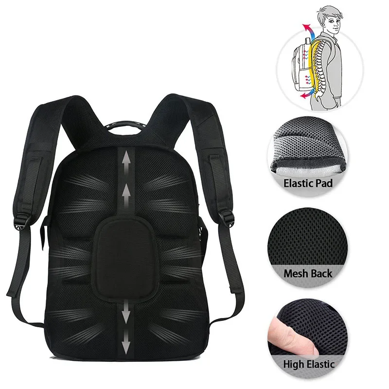 Mochila de Grande Capacidade para Homens e Mulheres, Bolsa Viagem Lazer, Bolsa Computador, High School, Junior