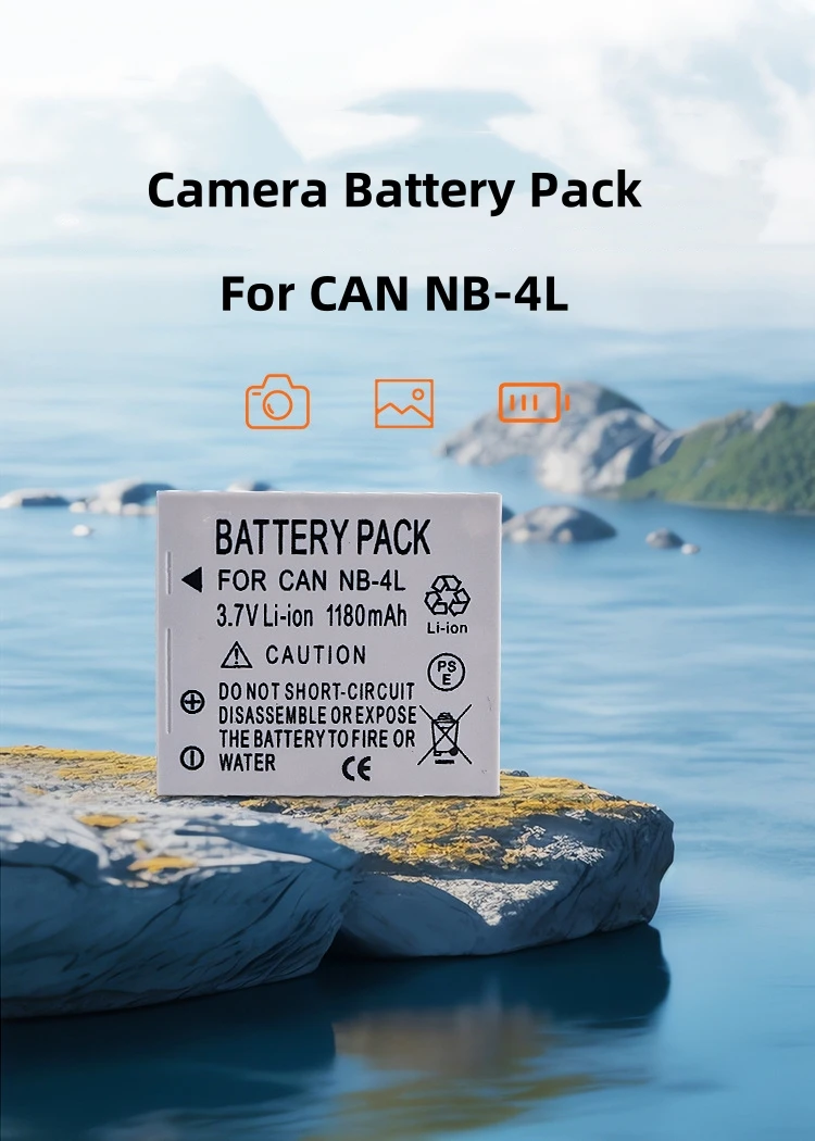 1180mah 3.7V Camera Battery Pack For Canon NB-4L for IXUS 130 115 220 110 117 1 00 230 120hs Camera Battery Pack Lithium battery