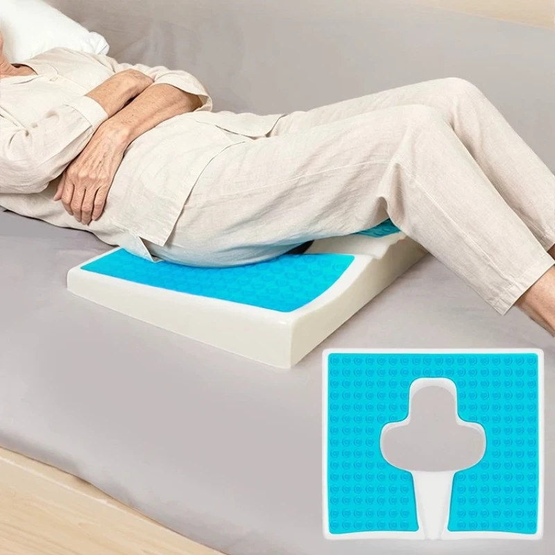 Anti Bedsore Pad Anti Bedsore Cushion Breathe Freely Fiber Material T Shaped Opening Triangular Slope Design Hemorrhoid Pads