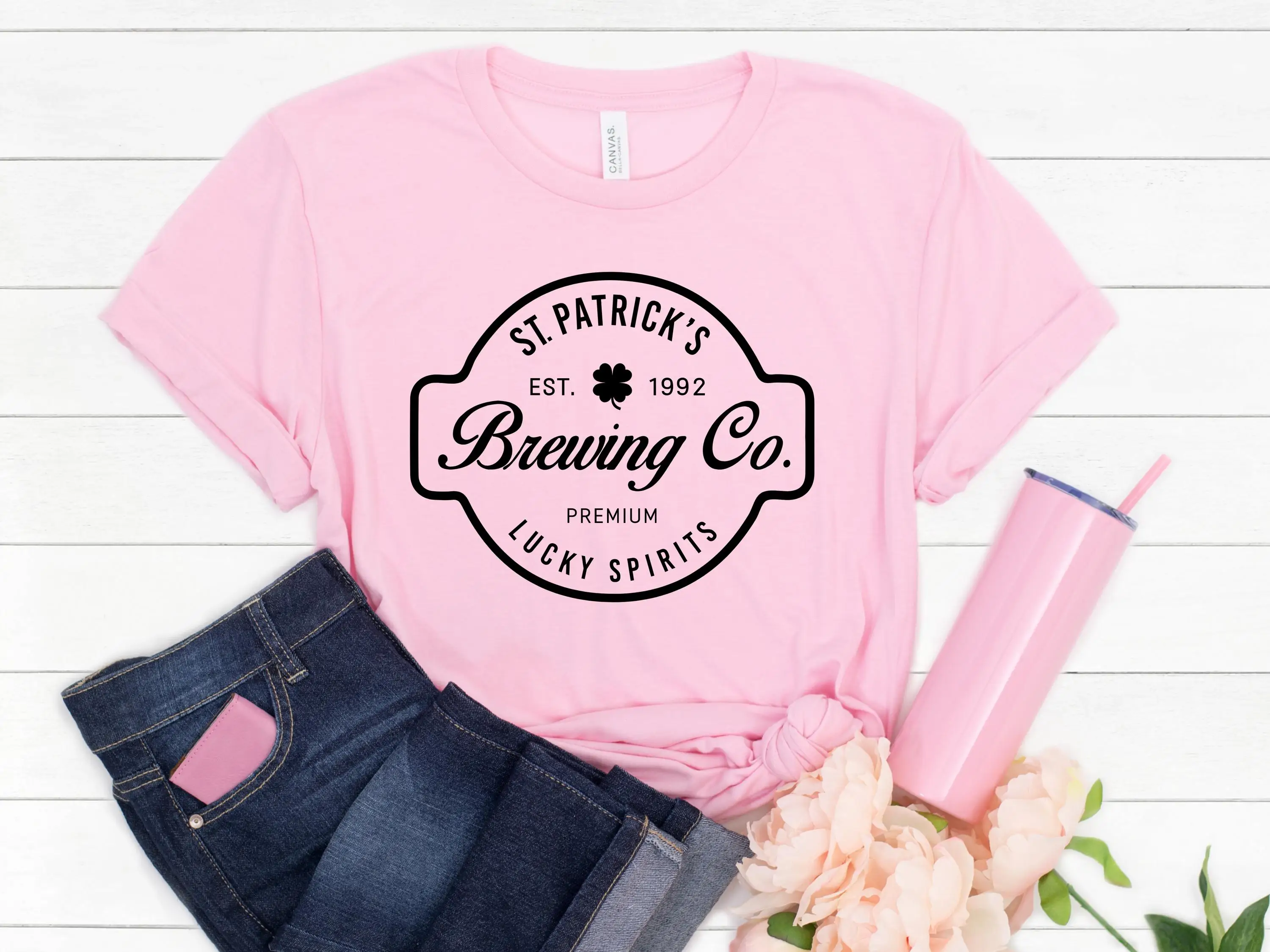 

St Patricks Brewing Co T Shirt Vintage Irish Patty s Day GifT Shamrock