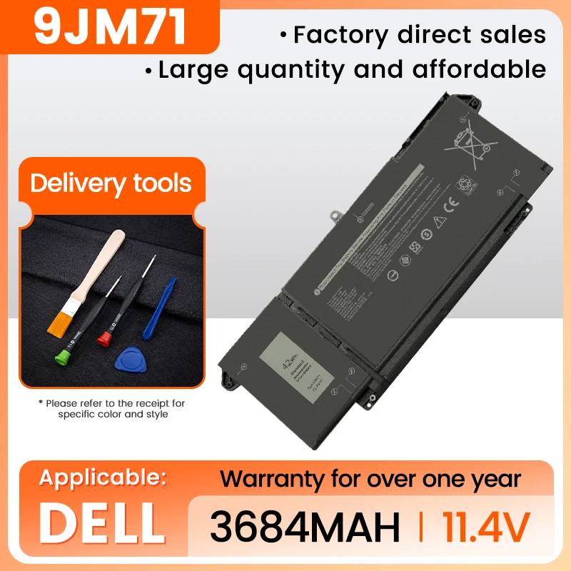 15.2V New 7FMXV 9JM71 Laptop Battery For DELL Latitude 13 5320 2-in-1 14 7420 7520 4M1JN HDGJ8 TN2GY 0TN2GY MHR4G 1PP63