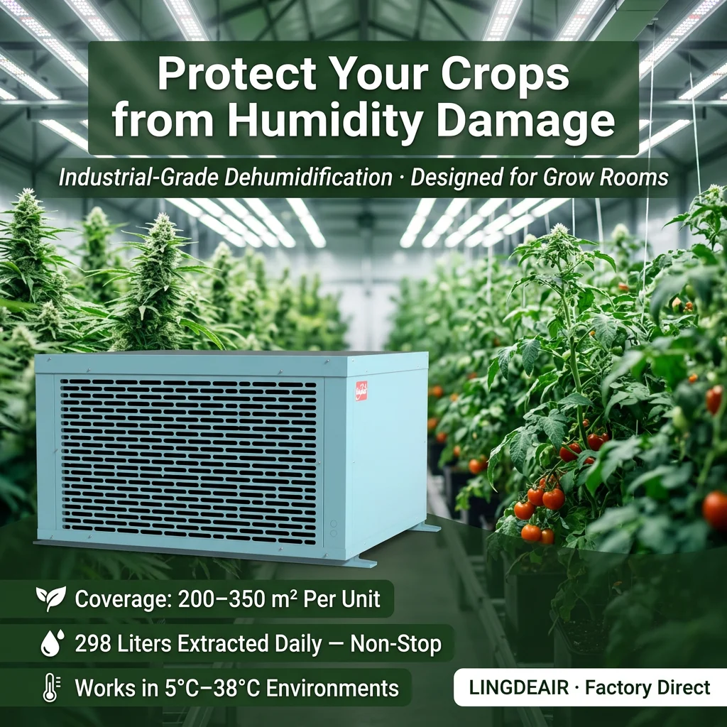 Ceiling Mounted High Capacity Industrial Dehumidifier With Intelligent Humidity Control For Greenhouse And Hydroponic Planting