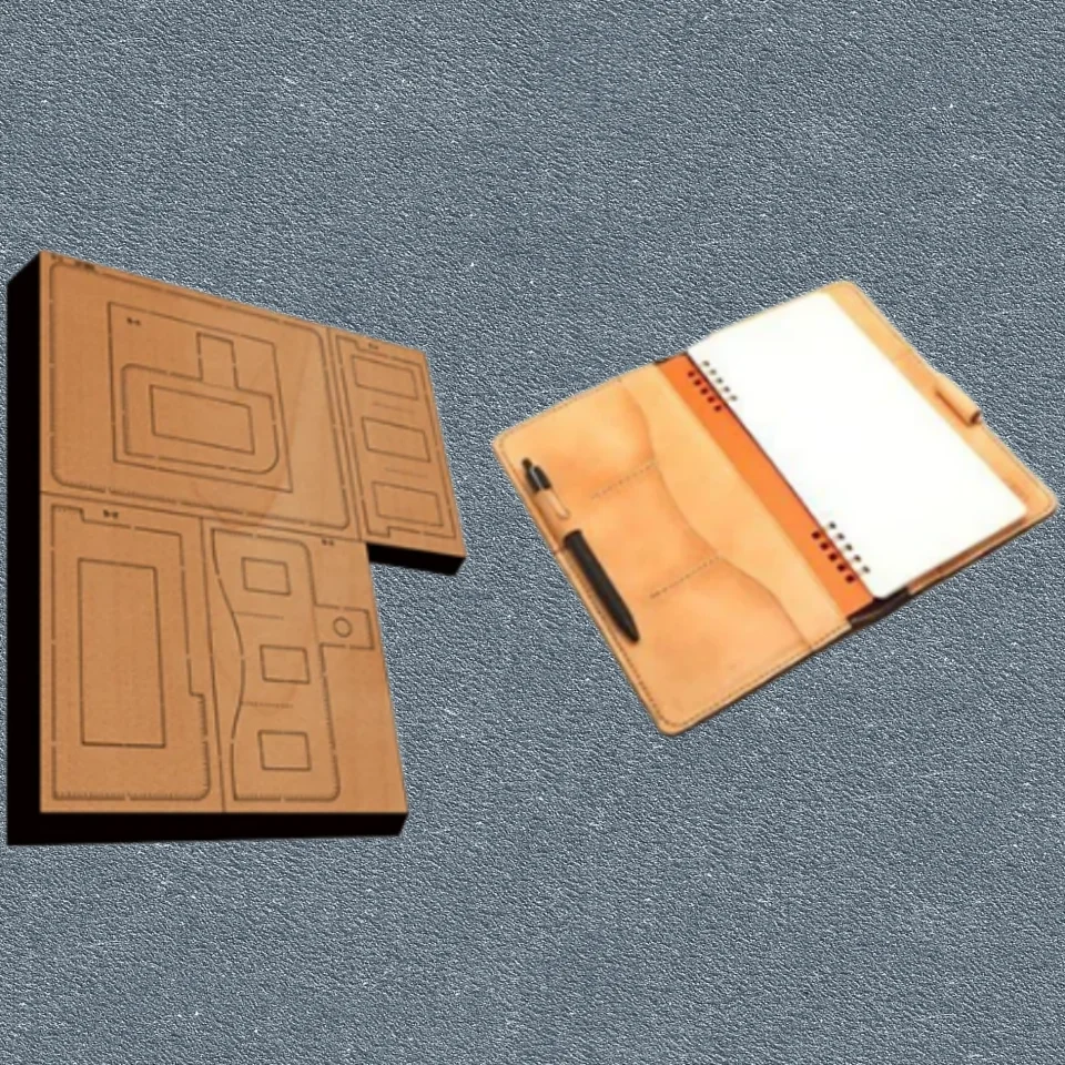Custom Wooden Notebook Cutting Die DIY Leather Craft Mold for Wallet & Pouch Making