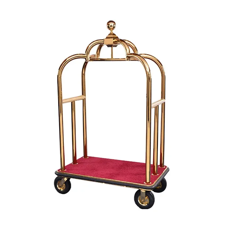 Chariot à bagages pour cage à oiseaux Crown, chariot à bagages avec quatre roues, utilisation en hôtel, qualité supérieure