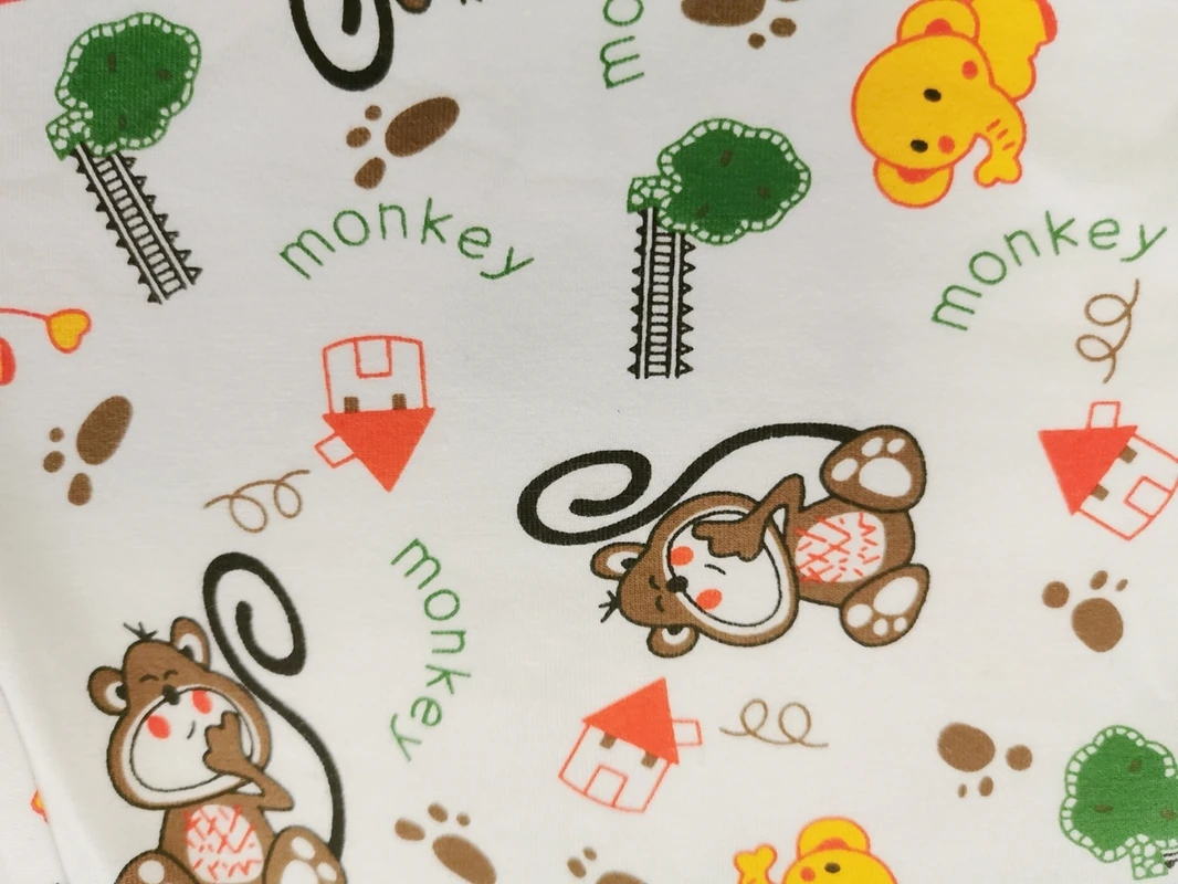 Brown monkey printed bodysuit with foot / adult onesie with foot