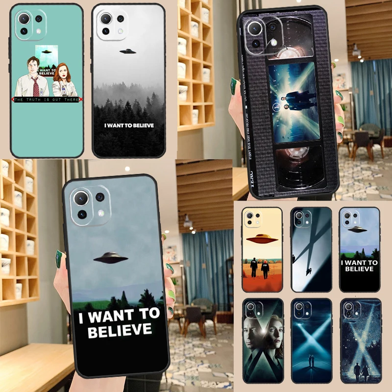 Funda de The X Files I want to Believe para POCO F5 X3 X5 Pro F3 F4 GT M5s C40, funda trasera para Xiaomi 13 12 Lite 11T 12T Pro 12X
