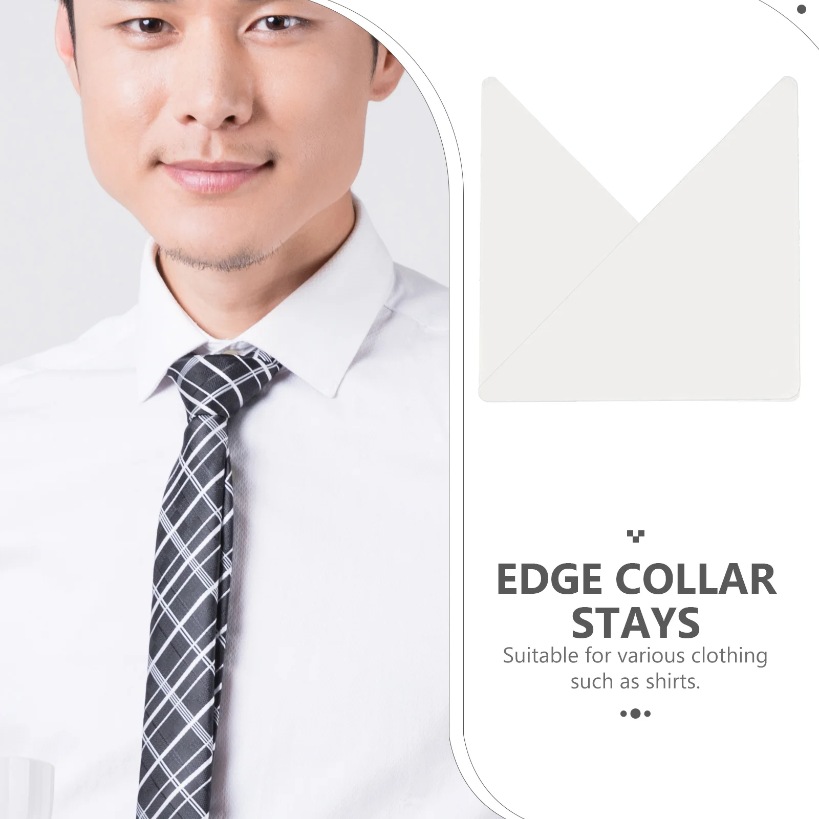 80 szt. Podpórki do koszul z PVC zapobiegające odchylaniu się, naklejki modelujące brzegi, zapobiegające kręceniu się brzegów dla kobiet i mężczyzn, podpórki do kołnierzy koszul i sukienek.