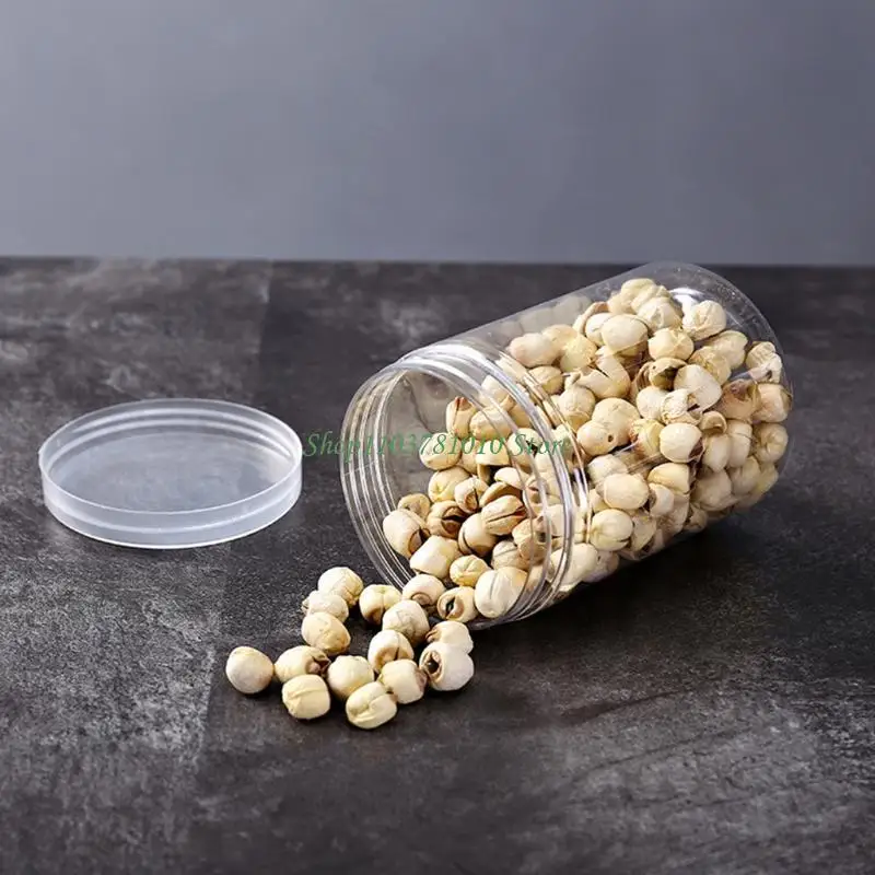 U55D Empty Plastic Storage Jar with Lid Clear Cosmetic Makeup Refillable Bottles Face Cream Sample Pot Container Kitchen Goods