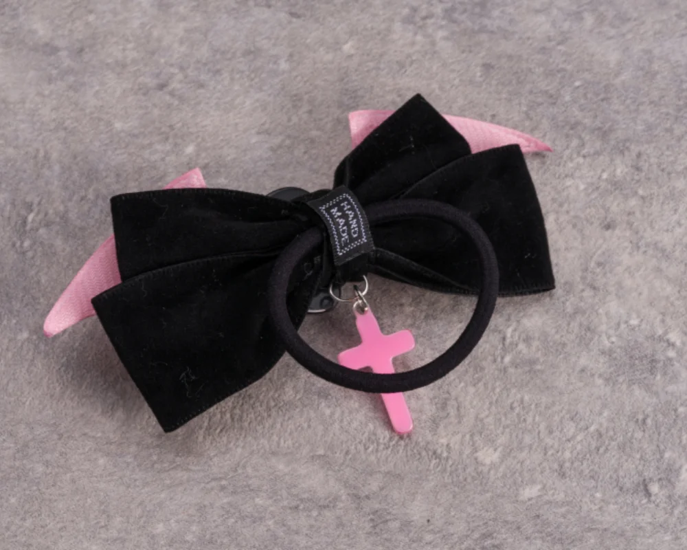 Handmade Y2K girl Harajuku Gothic Hair ties Lolita Punk women's hairpin Accessories hair loop Headbands Barrettes