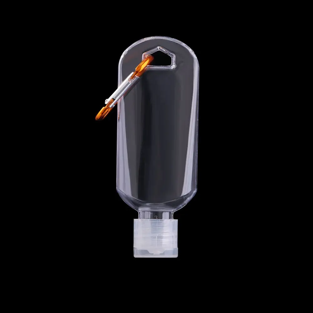 여행용 고품질 키링 포함 빈 투명 플라스틱 스프레이 병 리필 가능한 병 손 세정제 병 화장품 용기