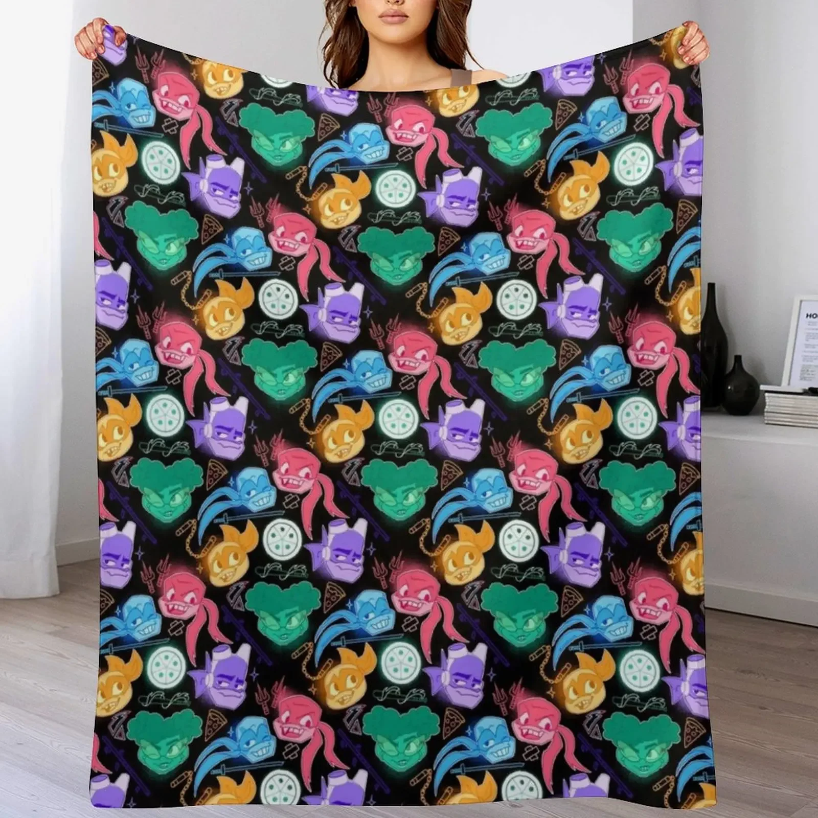 

Turtle Power! Throw Blanket Blankets For Sofas blankets and throws Blankets
