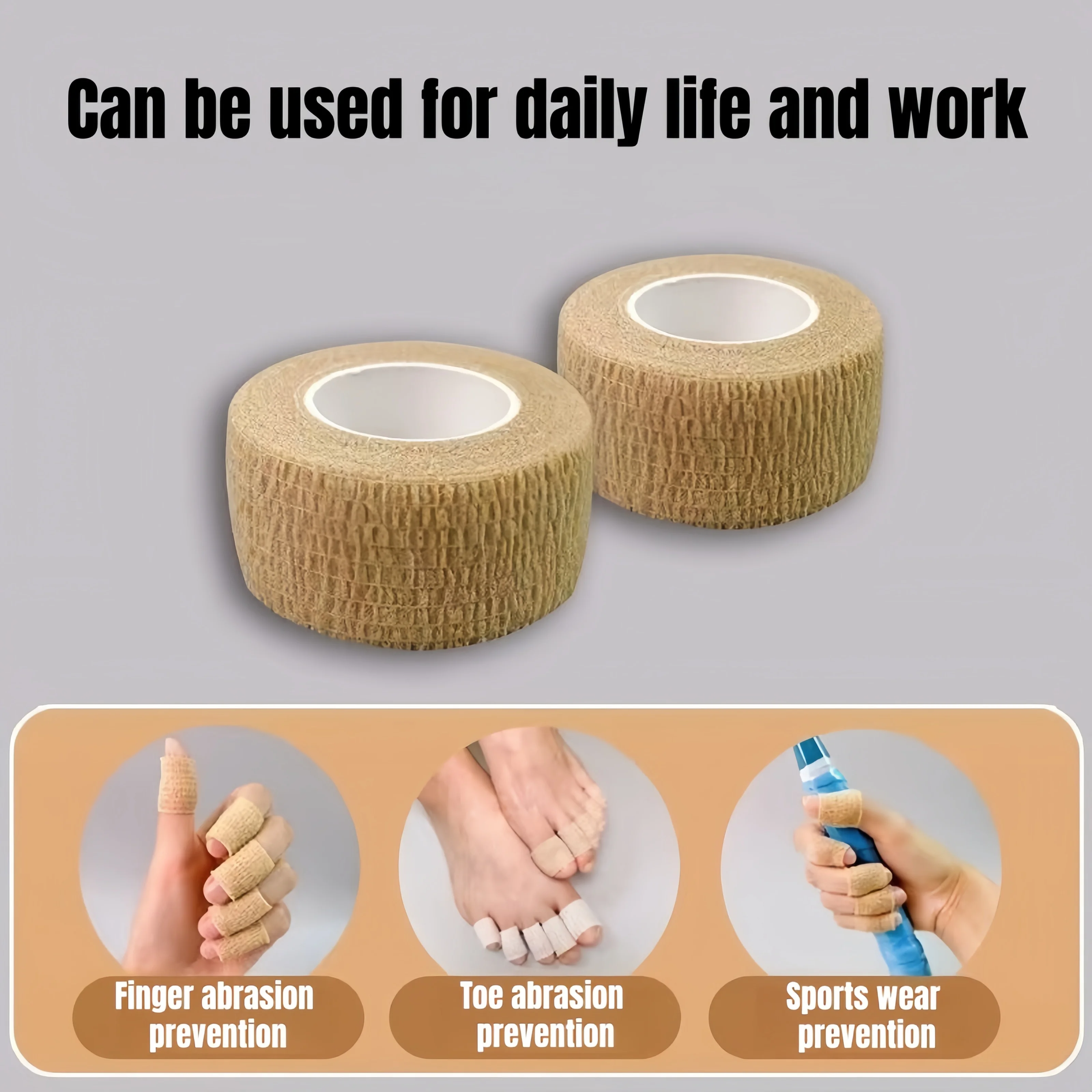 5/10/20PCS Rolled Toe Protection Bandage, Heel Anti Wear, Toe Pad, Relieves Pain Caused by Shoe Friction and Compression