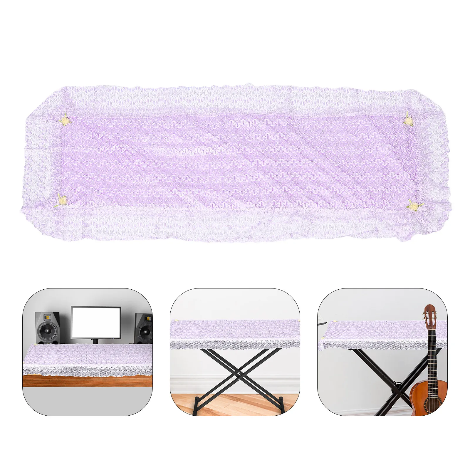 Lightweight Piano Keyboard Cover Universal Fit for Electric Digital Upright Pianos Protective Dust Cover Easy Wash Foldable