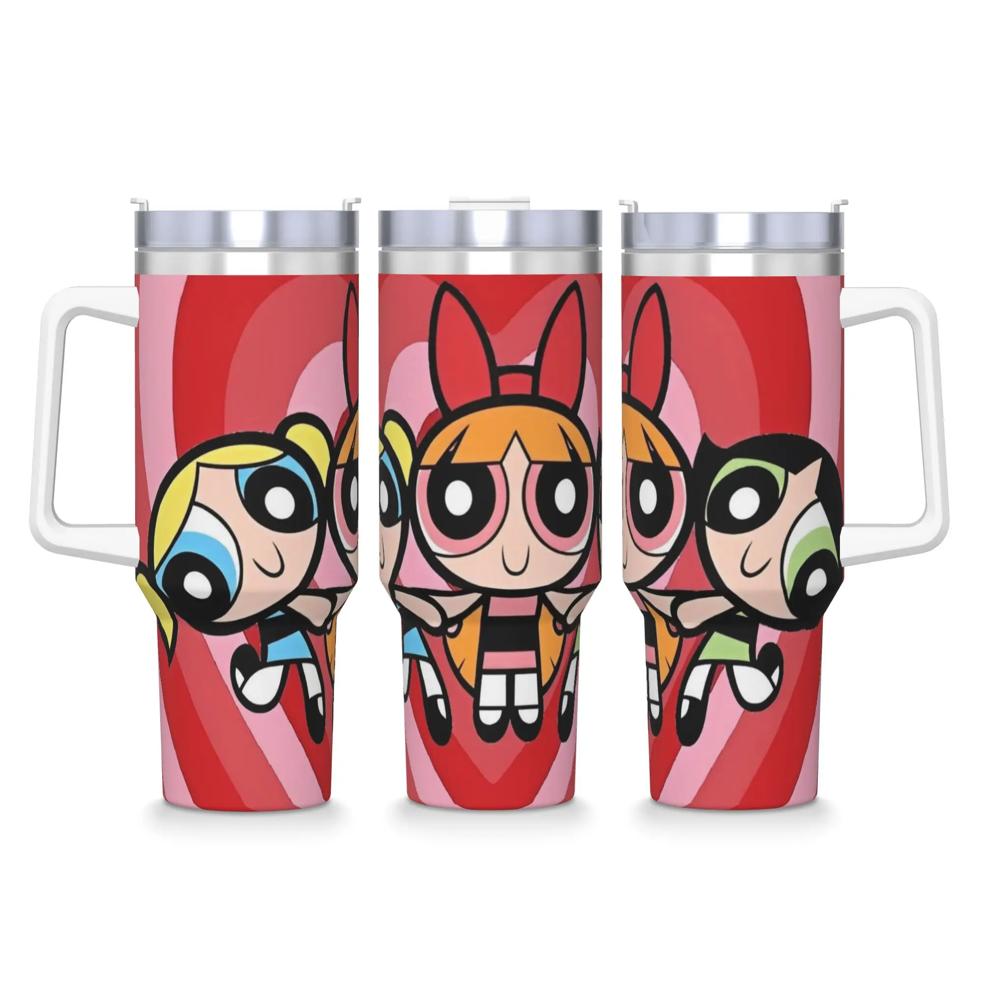 

Stainless Steel Tumbler Powerpuff Girls Thermal Mug Cartoon Insulated Cold and Hot Mugs Cup Travel Water Bottle