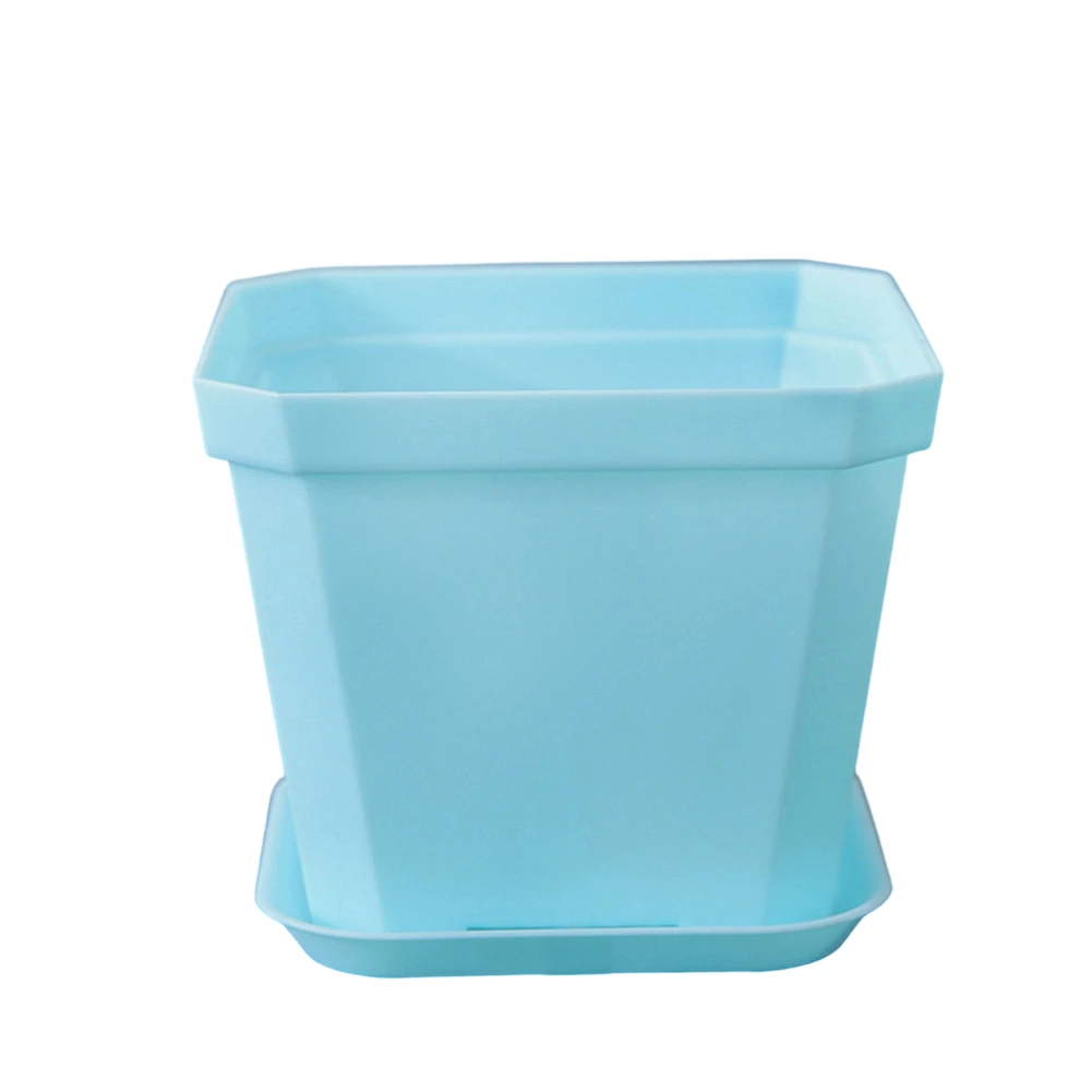 12 Count Resin Plastic Flower Pots with Drainage Holes and Separate Drainage Trays for Indoor Plant Maintenance Tasks