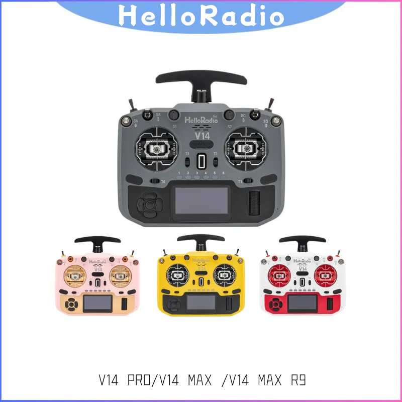 

HelloRadio V14 MAX R9 PRO ELRS 2,4 ГГц левый передатчик с открытым исходным кодом FPV дрон контроллер металлический карданный подвес варианты цвета