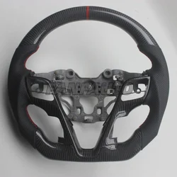 Replacement Real Carbon Fiber Steering Wheel with Leather for Hyundai IX45 SANTA FE  2013-2018