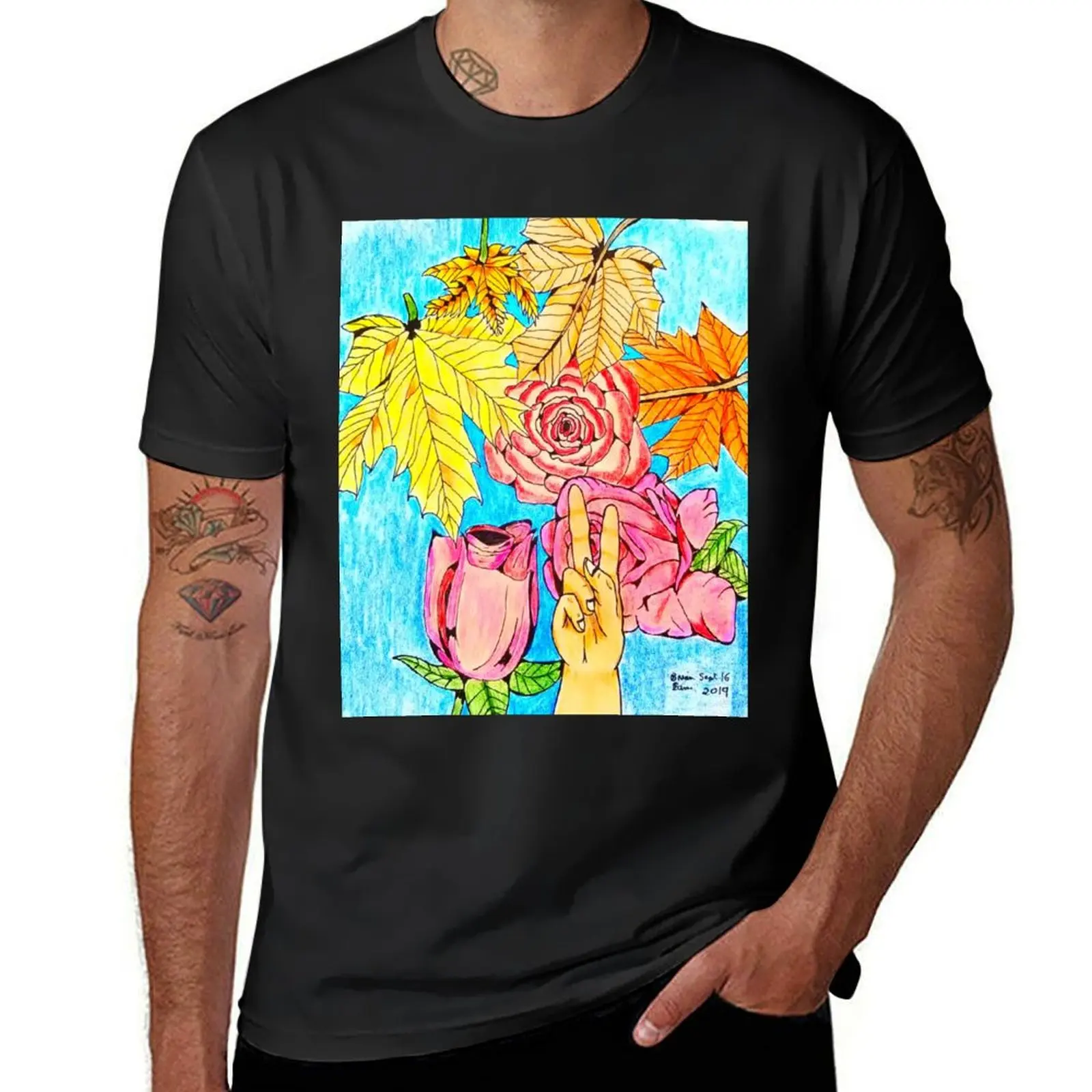 

peace in the fall T-shirt new edition vintage blacks heavyweights big and tall t shirts for men
