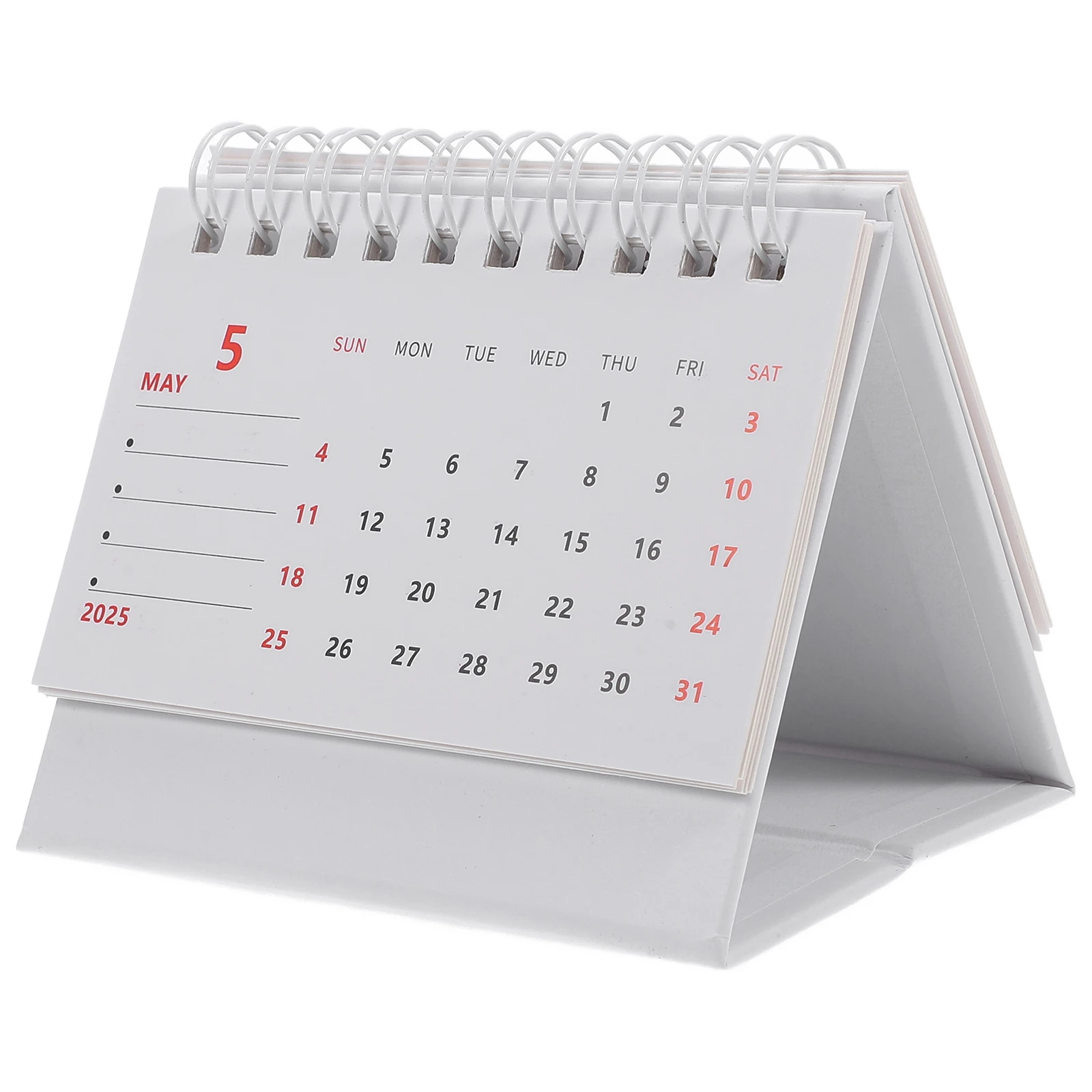 

Mini Desk 2025 Small White Standing Planner Household Daily Use Calendar Office Supplies Monthly Schedule Note