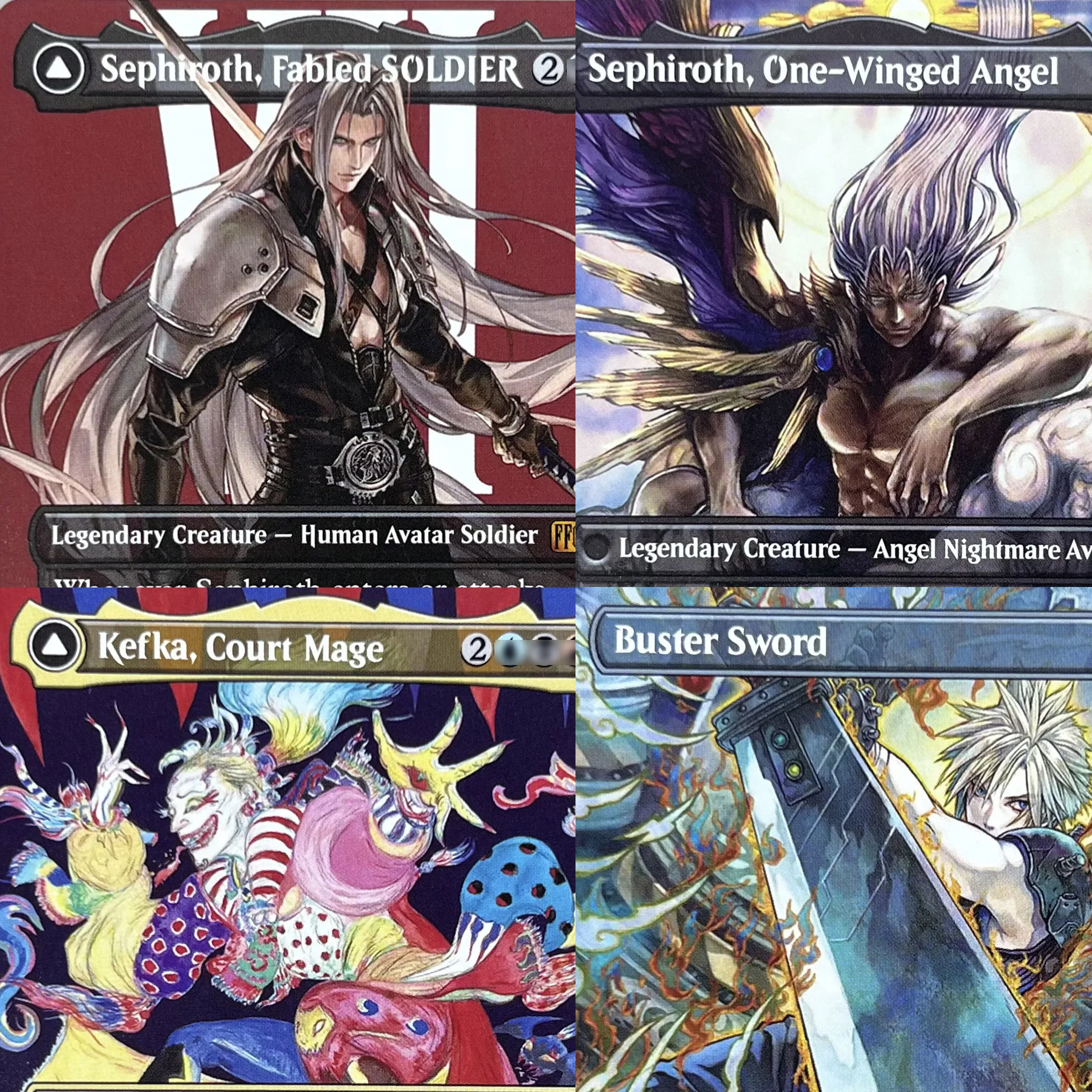 FIN HOLO14-I01 Tcg прокси волшебные карты Sephiroth, Fabled SOLDIER Виви или 3) Buster Sword Squall, SeeD Mercenary сбор