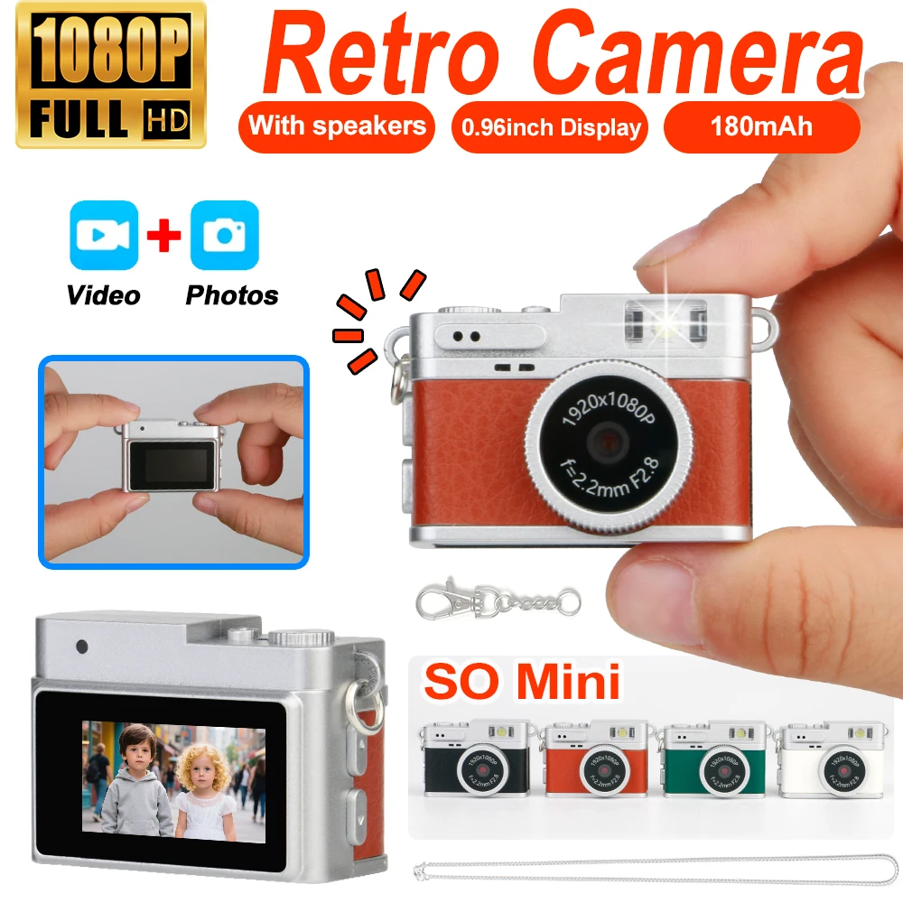 

New Retro Mini Camera With Screen Indoor Home Outdoor 1080p Sports Portable Vintage Very Small Mini Camera Video Recorder S150