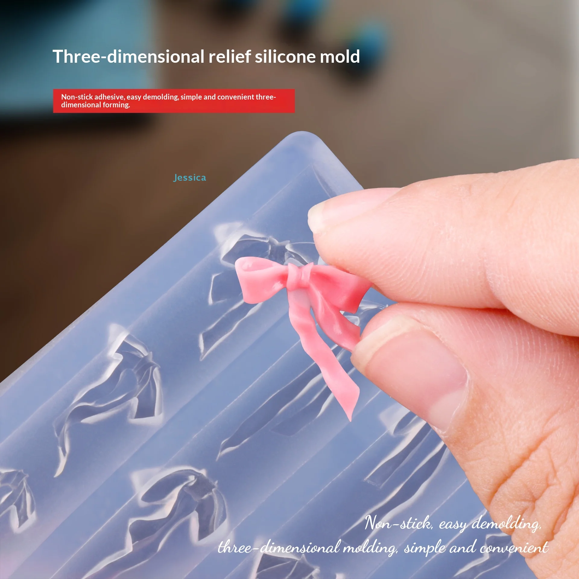 ♥ Moules en Silicone pour Nail Art papillon et nœud, moules de décoration d'ongles 3D transparents et flexibles pour la conception de manucure à faire soi-même