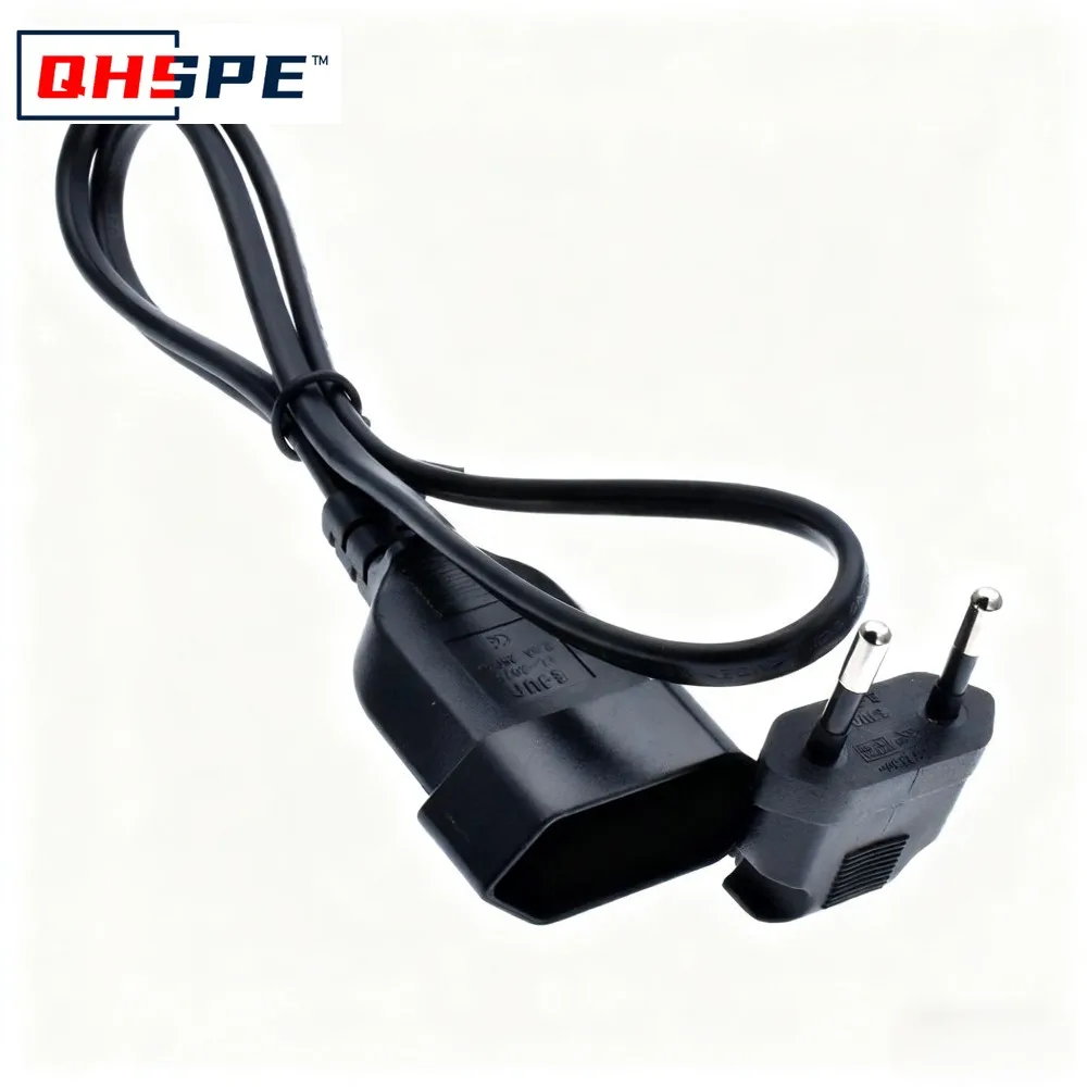EU Standard 2Plug Male Female Extension Cord 2core 0.75 Square EU Standard 90Degree Bend Desk Lamp Socket Power Cord Pure Copper