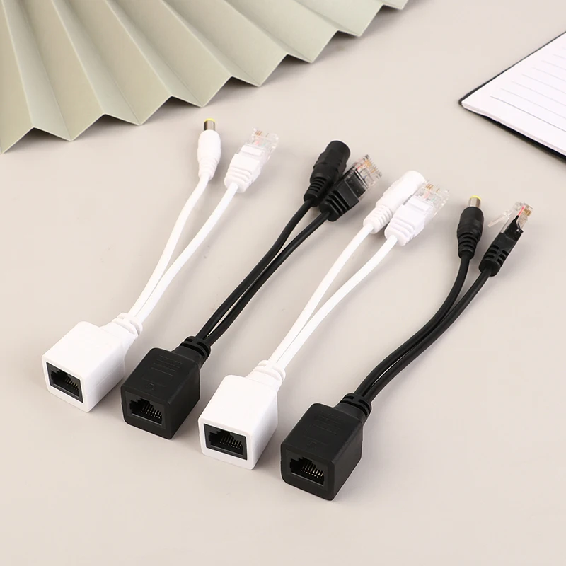 1 Set POE Cable Passive Power Over Ethernet Adapter Cable POE Splitter RJ45 Injector Power Supply Module 12V For IP Camea